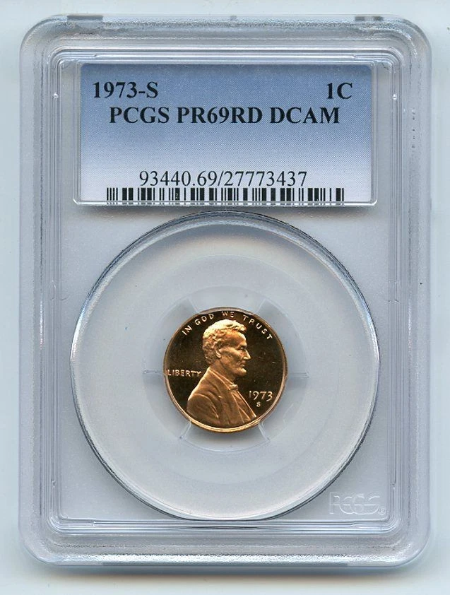 1973 S 1C Lincoln Cent Proof PCGS PR69DCAM - Image 1 of 1