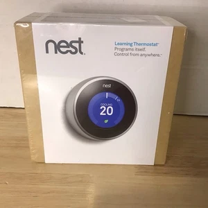 Nest 2nd Generation Learning Smart Thermostat Energy Saver NEW Sealed T200477 - Foto 1 di 5