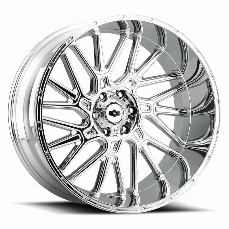 Llanta cromada 22" Vision Off-Road 404 Brawl 22x10 6x5,5 -19 mm GMC elevada Foto 1 de 4