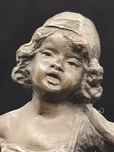 Antike Bronze Schmidt Felling Figur Mädchen Mit 2 Eimer Am Seil Signiert. - Bild 1 von 23