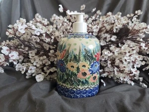 UNIKAT 3998 M. Starzyk handbemalter Seifenspender aus polnischer Keramik Boleslawiec - Bild 1 von 15