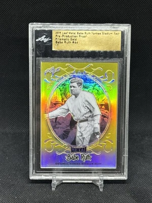 Babe Ruth 2019 Leaf Metal Pre Production Proof 1/1 Prismatic Gold #44 - Image 1 of 2