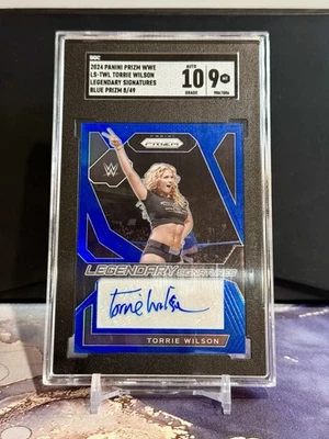 2024 Panini WWE Prizm TORRIE WILSON Legendary Signature Blue /49 SGC 9 Auto 10 - Image 1 of 2