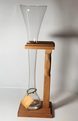 Винтажная подставка для пива Riekes Crisa Ale ручной работы 17 1/2 дюйма черный орех 24 унции 18 дюймов оригинальная упаковка - Изображение 1 из 4