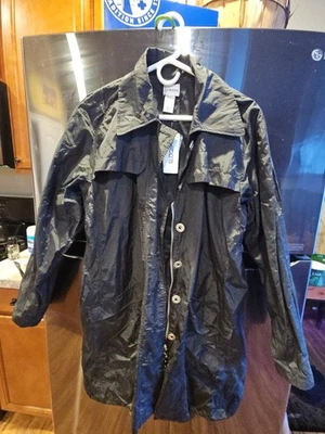 Chico's Montclair Trench Women's Raincoat Size 3 Black - Image 1 of 4