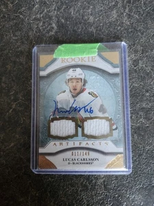 2020-21 Upper Deck Artifacts Rookie Jersey Auto 011/149 Lucas Carlsson Card# 177 - Bild 1 von 2
