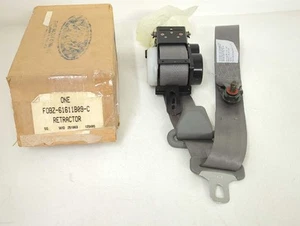 New OEM genuine Ford LH Front Seat Belt Retractor 1988-1993 Festiva Grey NOS - Picture 1 of 8