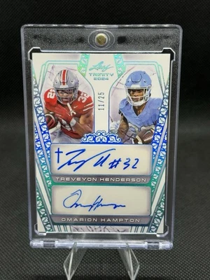 2024 Leaf Trinity Treveyon Henderson And Omarion Hampton Dual Auto /25 - Image 1 of 3