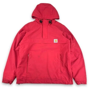 VTG Carhartt Nimbus Pullover Hood Windbreaker Jacket, Red, XS (JKT704) - Picture 1 of 8