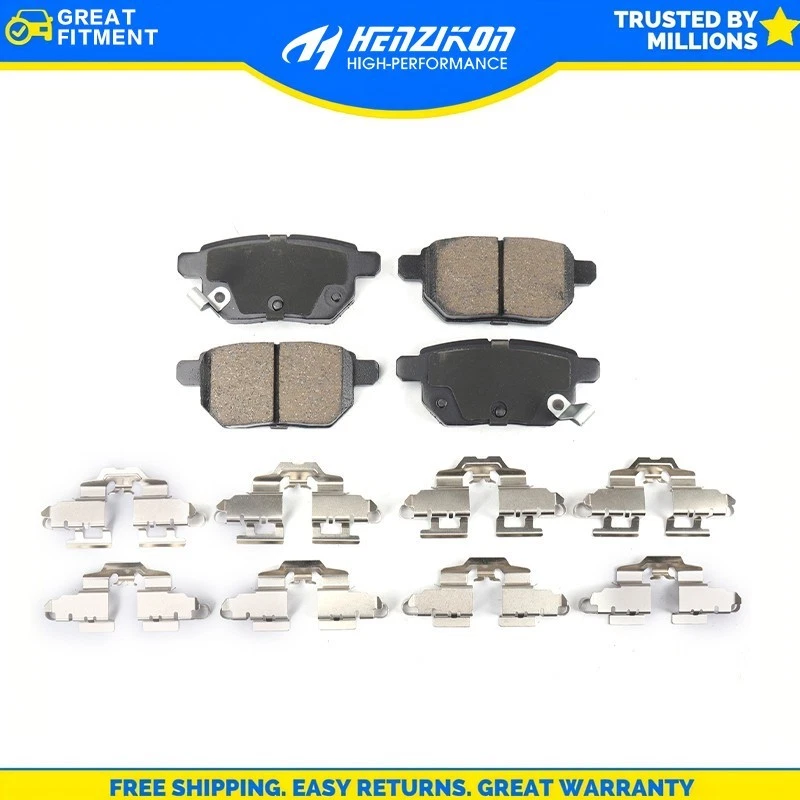 Pastillas de freno traseras de cerámica con herrajes para Toyota Corolla Matrix Yaris Scion xB tC Foto 1 de 3