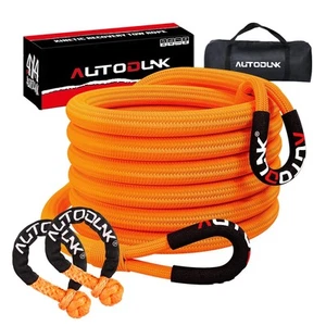 1-1/8" x 30' Kinetic Recovery Tow Rope (48,600lbs), with 2 Soft Shackles Offr... - Bild 1 von 6