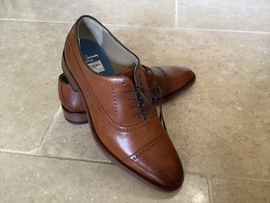 ZAPATOS OXFORD OLIVER SWEENEY CUERO MALLORY NUEVOS CON ETIQUETAS 7UK TOSTADO TU3 - Imagen 1 de 7