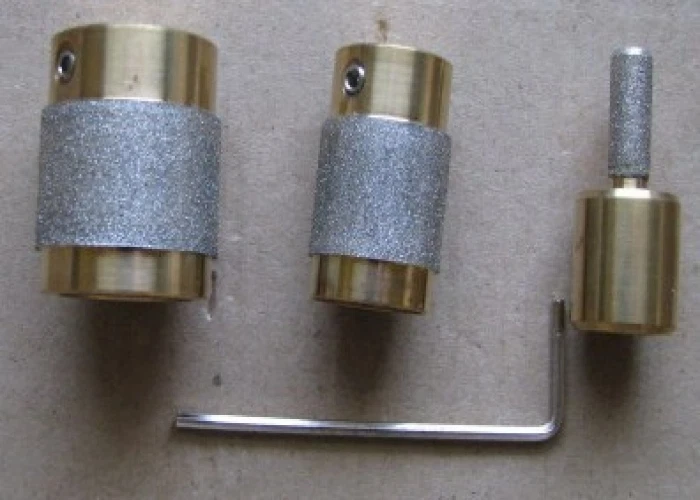 3 STAINED GLASS DIAMOND GRINDER BIT HEAD UNIVERSAL FIT TOP QUALITY BRASS 3 SIZES - Image 1 of 1