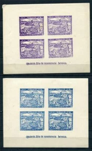Spain 1938 Sheets (2) Madrid Heroic resistance Helicopter Local Proof? MNH 2418 - Picture 1 of 1