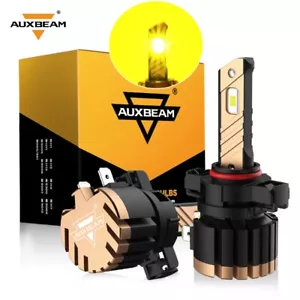 AUXBEAM lüfterlos H16 5202 LED Nebelscheinwerfer Glühbirnen Kit Antriebslampen 3000K gelb 2 STCK. - Bild 1 von 12