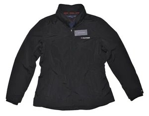 WOMEN'S TOMMY HILFIGER YACHT JACKET WINDBREAKER WATERSTOP BLACK L LARGE - Picture 1 of 7
