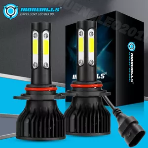 4-sides 9012 HIR2 LED Headlight Bulbs High Low Beam White 360000LM Super Bright - Picture 1 of 12