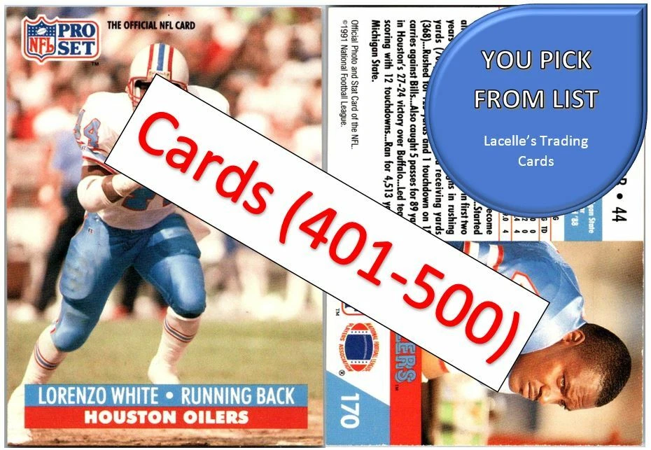 1991 Pro Set Football Cards (401-500) - U-Pick From List - Image 1 of 1
