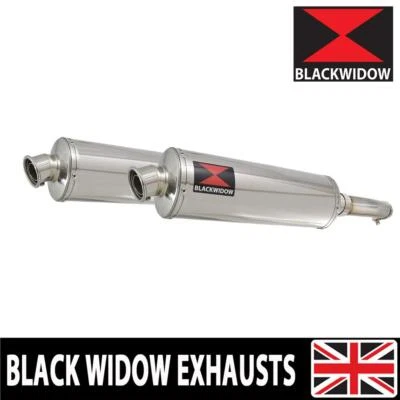 GL1500 Gl 1500 Goldwing Doppio Silenziatore Marmitta Kit 400mm Ovale Inox 400SS - Immagine 1 di 4