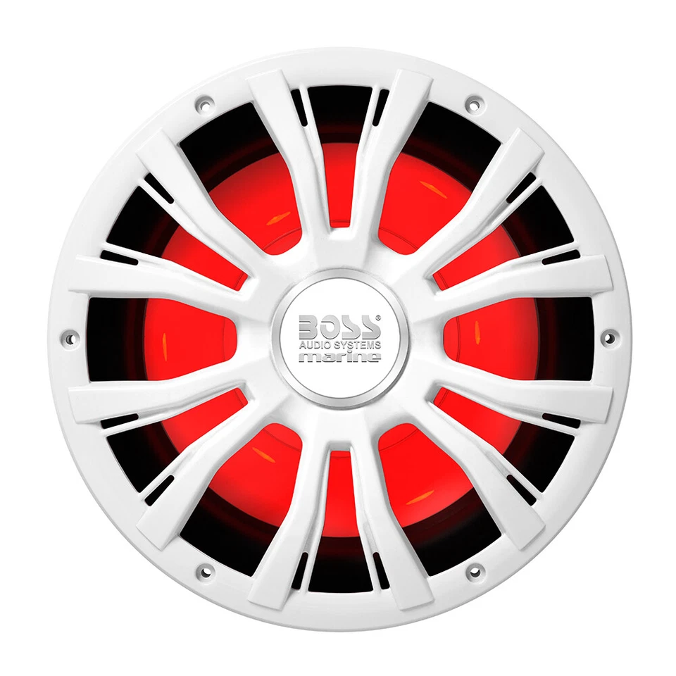 Boss Audio 10" MRG10W Subwoofer w/RGB Lighting - White - 800W - Image 1 of 1