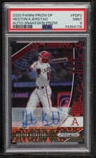 2020 Panini Prizm Draft Picks Snake Skin /15 Heston Kjerstad PSA 9 MINT Auto