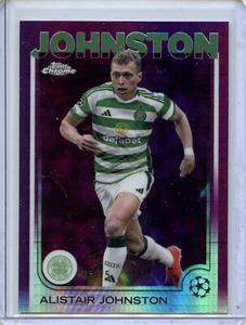 2024-25 Topps Cromo UEFA Club Comps Alistair Johnston Prisma Magenta 5/75 #127 - Imagen 1 de 2