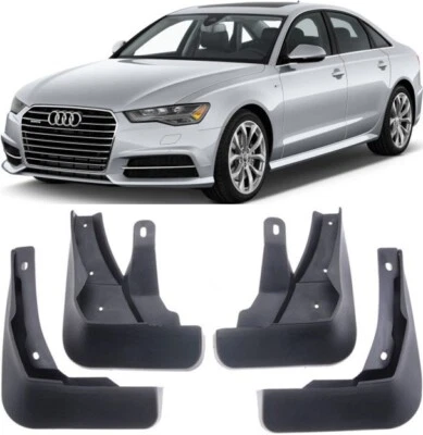 Genuine Splash Guards Mud Flaps For 2015-2018 Audi A6 S Line S6 C7 Saloon - Image 1 of 4