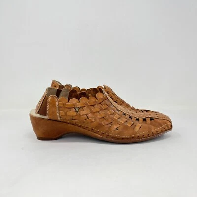 Pikolinos Puntera Almendra Romana Zapatos de Cuero Marrón Tostado Para Mujer Talla 6.5 Foto 1 de 4
