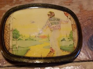 VINTAGE 1976 PACIFICA BELT BUCKLE ELTON JOHN GOODBYE YELLOW BRICK ROAD RARE HTF - Picture 1 of 7