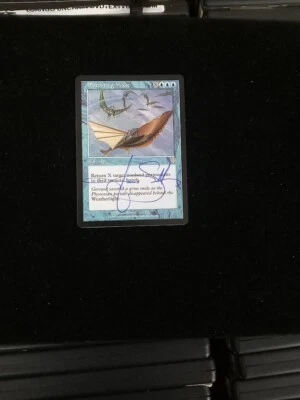 Distorting Wake  MtG Invasion Light Played Signed - Image 1 of 4
