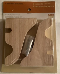 Martha Stewart Everyday 2 natürliche Oberfläche Holz Klammern passt 1" - 1 1/8 Stangen - Bild 1 von 6