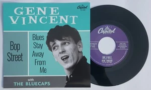 GENE VINCENT - "BOP STREET" s/w "BLUES STAY AWAY FROM ME" Black Vinyl - Hear Both - Bild 1 von 2