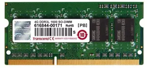 NEW Transcend (4 PCS) 4GB 1600 PC3-12800 Laptop 1.35V 1Rx8 DDR3L 204-Pin SO-DIMM - Picture 1 of 2
