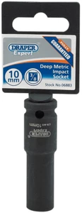 Draper 10MM IMPACT DEEP SOCKET 3/8DR 06883 3/8" Sq. Dr. Draper Expert HI-TORQ® - Picture 1 of 2