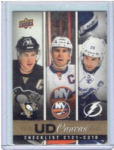 2013-14 Upper Deck Canvas #C210 Sidney Crosby/John Tavares/Martin St. Louis CL