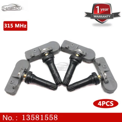 4件装13586335 13581558 TPMS轮胎压力监测传感器适用于雪佛兰GMC通用汽车 — 第 1/4 张图片