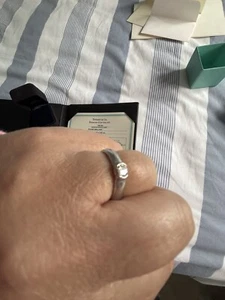 Tiffany & Co Platinum Etoile Diamond Ring Engagement Solitaire Ring 0.31 Carat - Picture 1 of 5