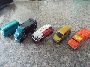 LOT OF 5 MINIATURE TRUCKS & VANS--From a Found Hoard of Vehicles--FREE SHIPPING - Picture 1 of 1
