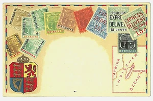 37.-ESCUDO DE ARMAS EN RELIEVE ESTAMPILLAS MAURICIO POSTAL - Imagen 1 de 2