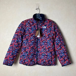 The North Face NWT Mossbud Reversible Jacket Floral Print Navy Girl Size 14/16 - Picture 1 of 10