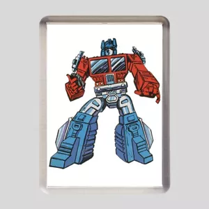 OPTIMUS PRIME COMIC ART 50 mm x 35 mm trasformatori magnetici frigorifero - Foto 1 di 2