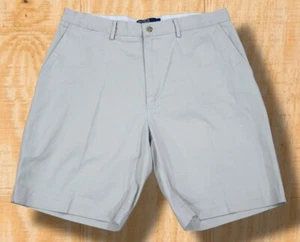 Vintage Polo Ralph Lauren Mens 35 Prospect Chino Light Khaki Flat Front Shorts - Picture 1 of 10