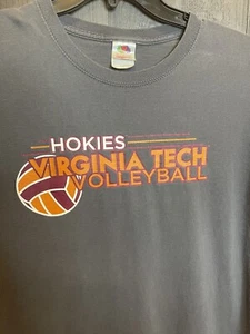 T-shirt pallavolo Virginia Tech Hokies taglia adulto grande grigia - Foto 1 di 6