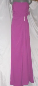 David's Bridal Size 10 Purple Plum Long Dress Evening Party Prom New   - Picture 1 of 3
