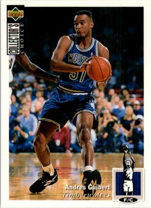 1994-95 Collector's Choice Timberwolves Basketball Card #251 Andres Guibert