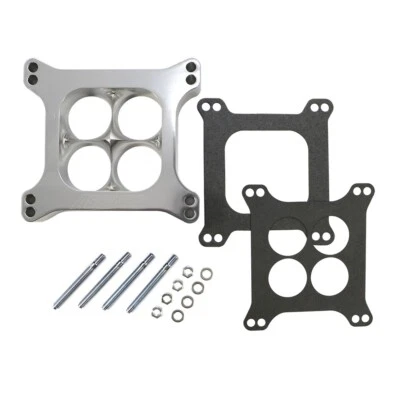 Espaciador carburador mecanizado CNC pulido Holley 4150 aluminio billet 4 orificios 1,5" Foto 1 de 3
