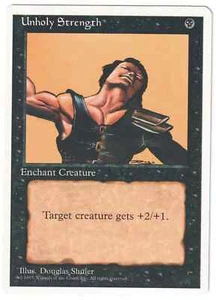 Magic: The Gathering (MTG 4th Edition) 1995 - Unholy Strength - Picture 1 of 1