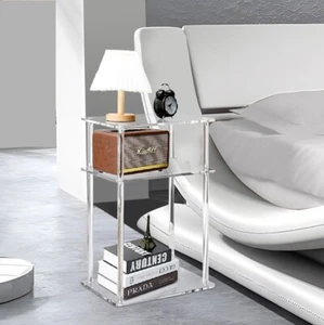 3tier Acrylic Side Table, End Table, Nightstand, Desk for Living Room, Bedroom - Picture 1 of 6