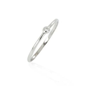 anello donna oro bianco 750 18 kt diamante misura 14 artlinea solitario