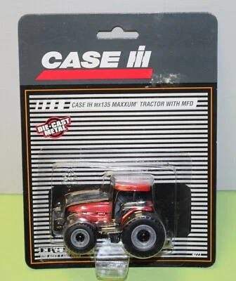 ERTL 1/64 Scale Case IH MX135 Maxxum Tractor with MFD  Gray Striped Case IH Card - Image 1 of 4